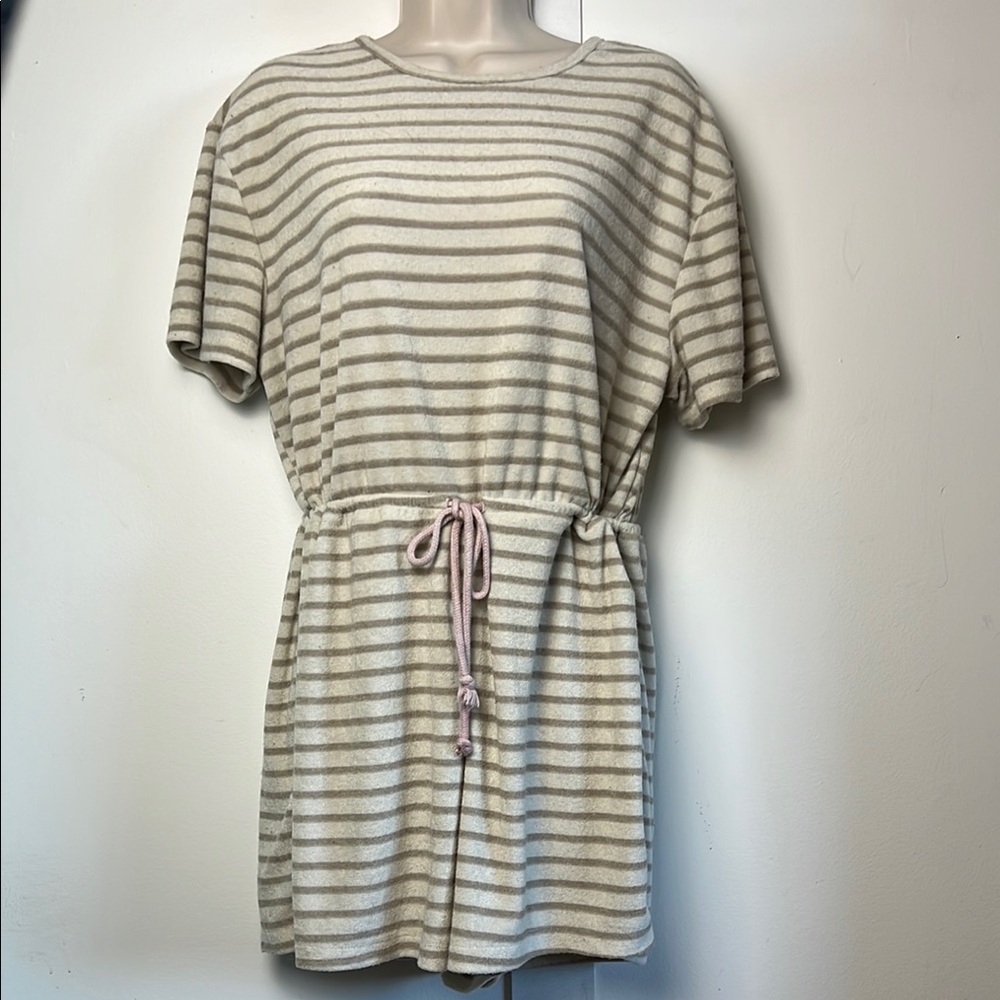 Romper from Ardene Collective Striped Beige and Cream Women's Coverup